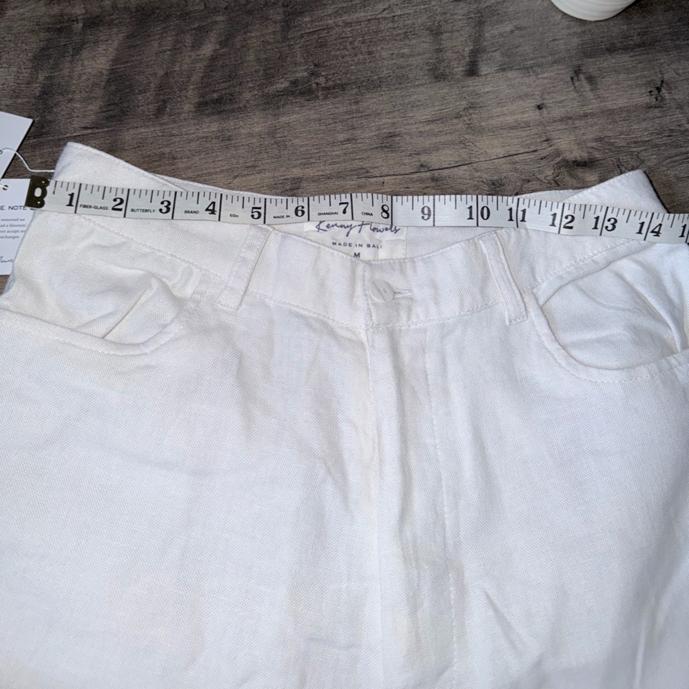 NWT Kenny Flowers “The Casa Blanca White Linen Vacation Pants” - Picture 10 of 13